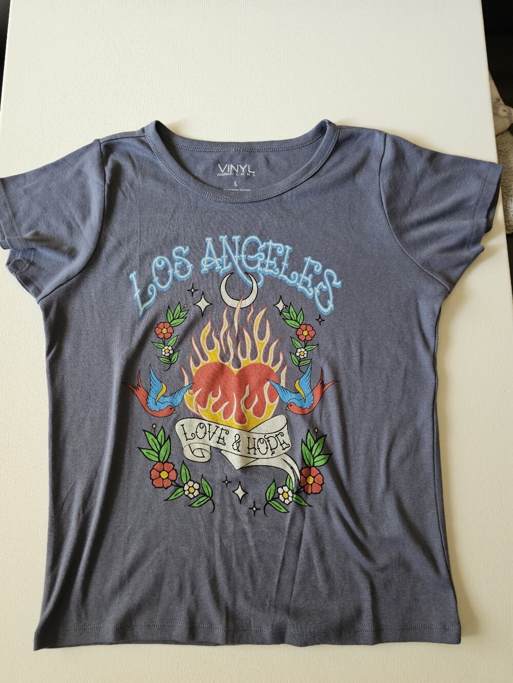 Vinyl Los Angeles Navy Graphic Short Sleeve Tee - Love & Hope